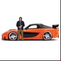Fast And Furious - 1997 Mazda RX7 With Han 1:24 Scale Hollywood Ride (Model Car)