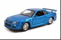 Fast & Furious - 2002 Nissan Skyline GTR R34 Blue Hollywood Ride (Model Car)